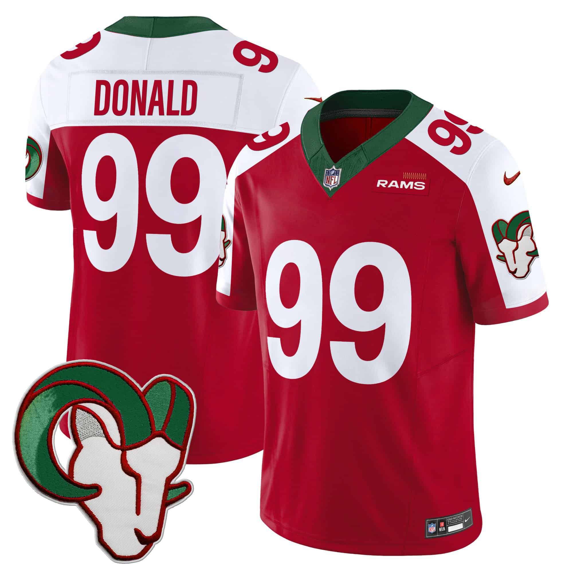 Men Los Angeles Rams #99 Donald Red 2024 Nike Mexico Vapor Limited NFL Jersey
